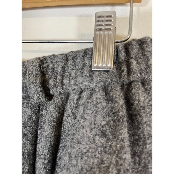 Vintage Wool Pant Straight Leg 16 Gray Retro Preppy Old Money Neutral Classic - Picture 10 of 13